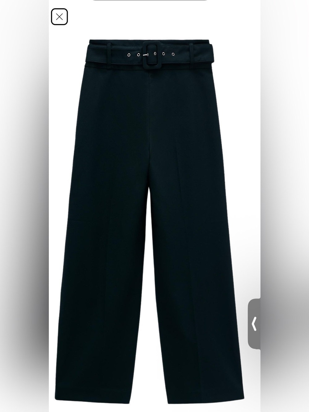 Zara High-Waist Wide-Leg Belted Pants